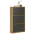 SCHUHSCHRANK 68/125,8/24,8 cm - Eichefarben/Anthrazit, Design, Glas/Holzwerkstoff (68/125,8/24,8cm) - Carryhome SCHUHSCHRANK 68/125,8/24,8 cm - Eichefarben/Anthrazit, Design, Glas/Holzwerkstoff (68/125,8/24,8cm) - Carryhome