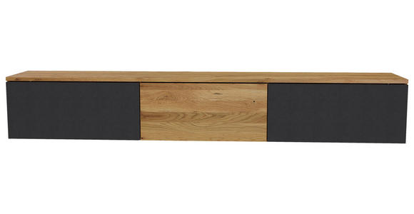 LOWBOARD  250/37,5/37 cm  hängend  - Eichefarben/Anthrazit, Natur, Glas/Holz (250/37,5/37cm) - Linea Natura