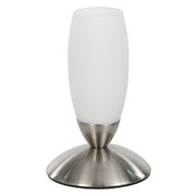 TISCHLEUCHTE - Opal/Nickelfarben, Basics, Glas/Metall (23cm) - Boxxx