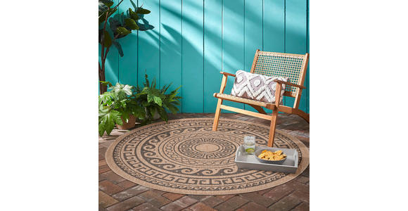 OUTDOORTEPPICH 80/80 cm Comilla Schwarz  - Schwarz, Basics, Textil (80/80cm) - Novel