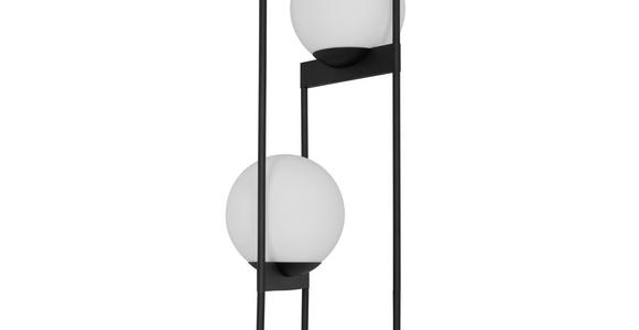 STEHLEUCHTE 37/163 cm - Schwarz, Design, Glas/Metall (37/163cm) - Dieter Knoll