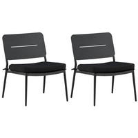 LOUNGESESSEL in Metall, Textil Schwarz  - Schwarz, KONVENTIONELL, Textil/Metall (55/73/59cm) - Gardenson