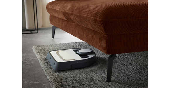 WOHNLANDSCHAFT in Webstoff Rostfarben  - Rostfarben/Schwarz, Design, Textil/Metall (157/354/208cm) - Dieter Knoll