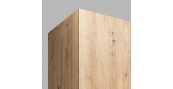 DREHTÜRENSCHRANK  in Kaschmir, Eiche Artisan  - Kaschmir/Schwarz, KONVENTIONELL, Holzwerkstoff/Metall (270/225/61cm) - Carryhome