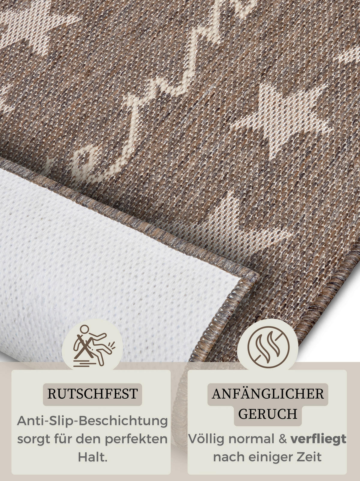 Chic: Küchenläufer (rechteckig 62/150 cm Cucina Cappuccino  - Cappuccino, Design, Kunststoff (62/150cm) - Hanse Home