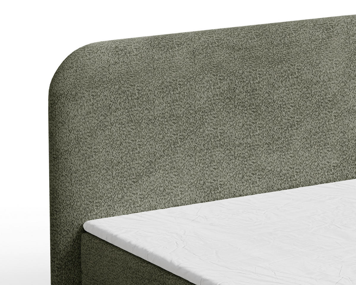 BOXBETT 140/200 cm  in Waldgrün  - Waldgrün/Schwarz, MODERN, Holz/Kunststoff (140/200cm) - MID.YOU