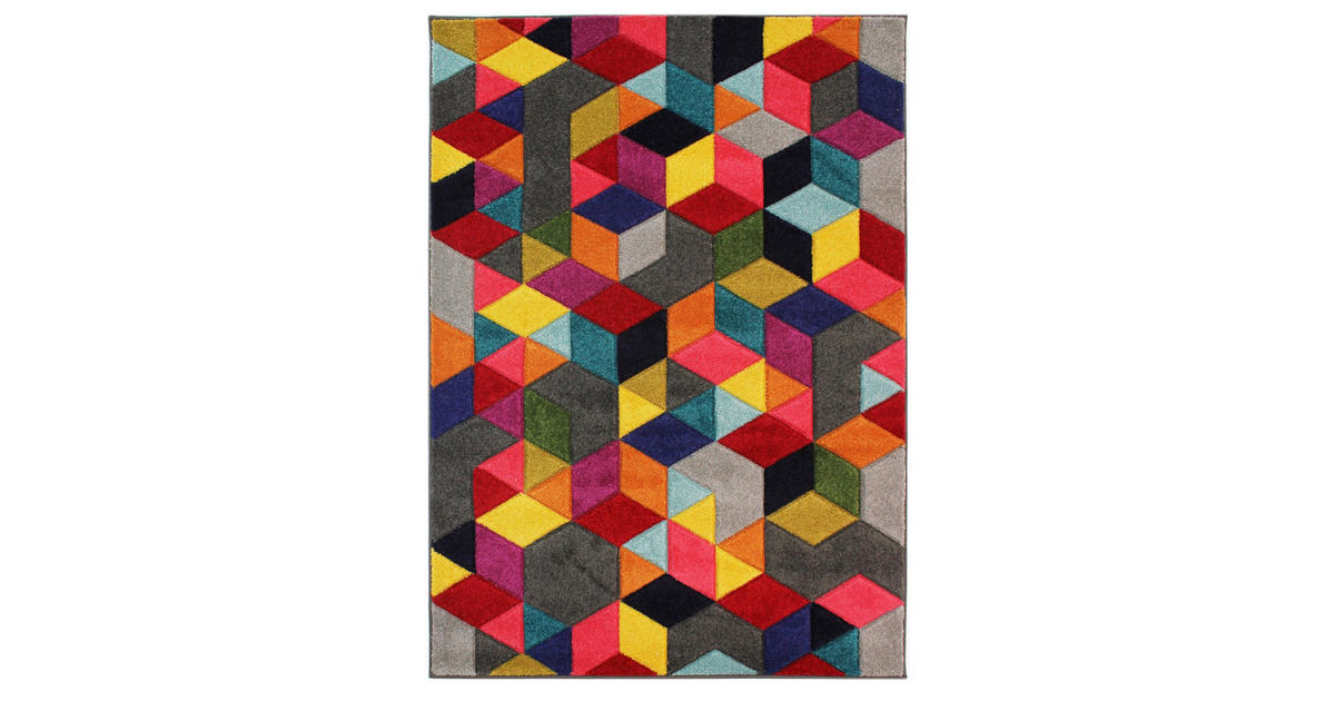 Teppich gewebt 230x160 Multicolor cm rechteckig