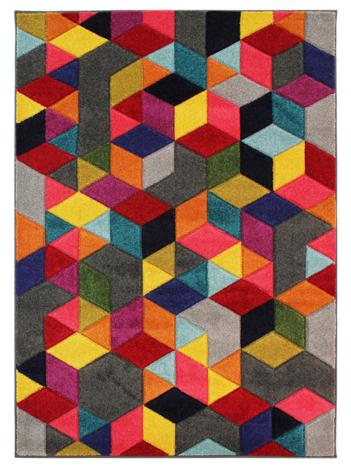Teppich 230x160 gewebt Multicolor rechteckig cm