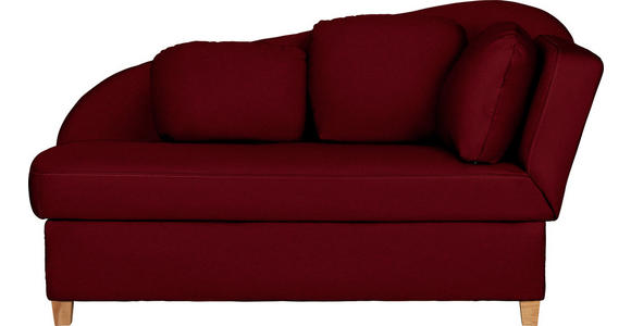 LIEGE  in Chenille, Flachgewebe Bordeaux  - Bordeaux, LIFESTYLE, Holz/Textil (180/97/85cm) - Novel