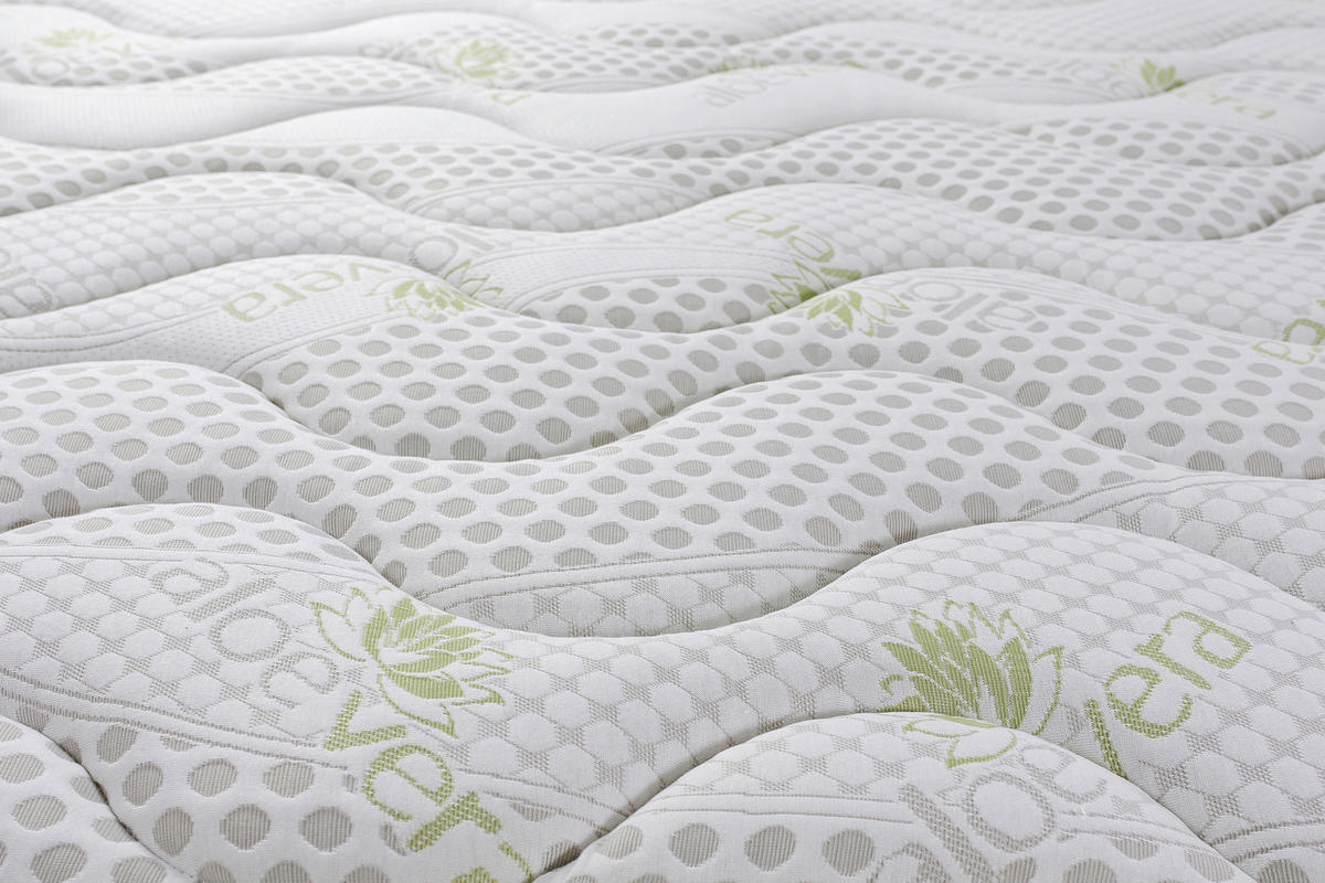 Saltea cu arcuri 160x200 cm  - alb, Basics, textil (160/200cm)