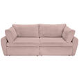 SCHLAFSOFA  in Cord, Plüsch Rosa  - Schwarz/Rosa, MODERN, Kunststoff/Textil (240/90/120cm) - Carryhome