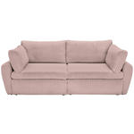 SCHLAFSOFA  in Cord, Plüsch Rosa  - Schwarz/Rosa, MODERN, Kunststoff/Textil (240/90/120cm) - Carryhome