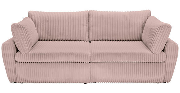 SCHLAFSOFA  in Cord, Plüsch Rosa  - Schwarz/Rosa, MODERN, Kunststoff/Textil (240/90/120cm) - Carryhome