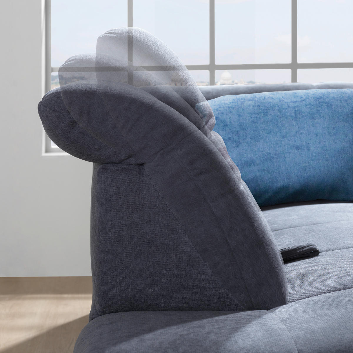 ECKSOFA in Chenille Dunkelbraun  242/313 cm  - Chromfarben/Dunkelbraun, Design, Textil (242/313cm) - Xora