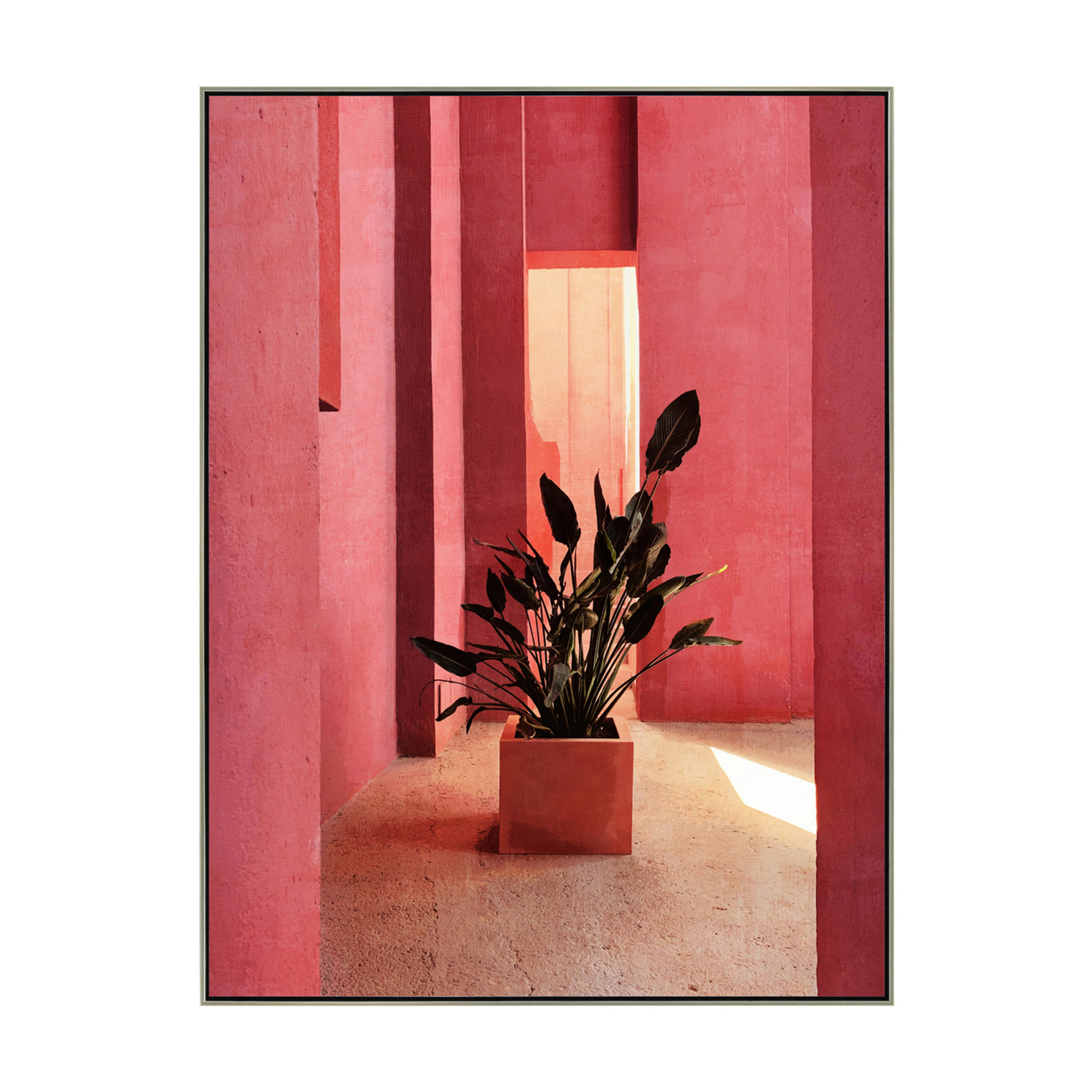TISAK NA PLATNU 90/120 cm - srebrne boje/višebojno, Design, drvo/tekstil (90/120cm) - Monee
