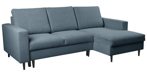 ECKSOFA  in Struktur Dunkelgrau  - Dunkelgrau/Schwarz, MODERN, Holz/Kunststoff (230/145cm) - Carryhome