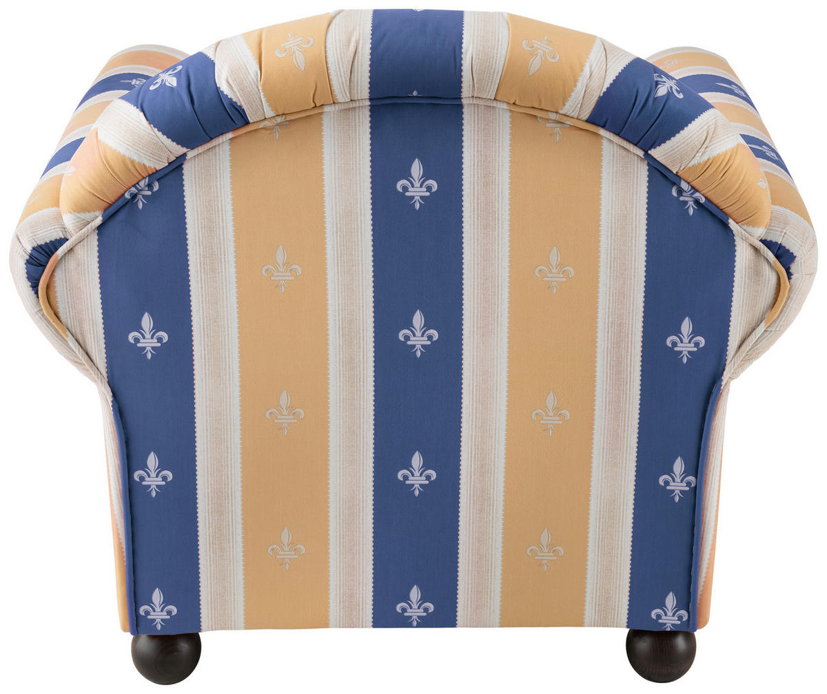 SITZGARNITUR Mikrofaser Blau  - Wengefarben/Blau, Konventionell, Holz/Textil (439/84/80cm) - Livetastic