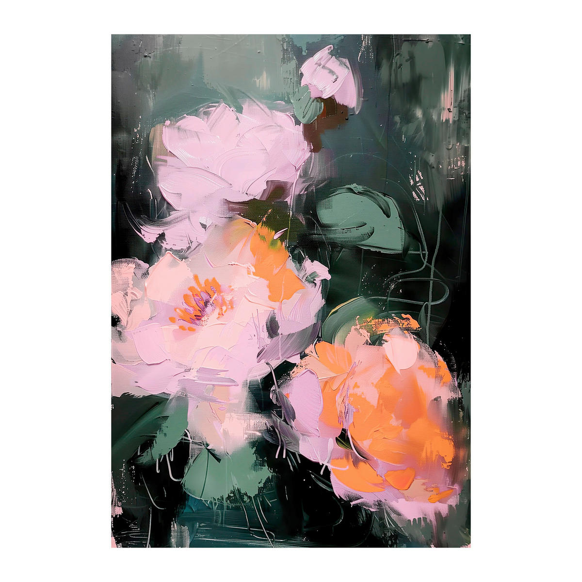 LEINWANDBILD Blumen 60/80 cm  - Multicolor, Basics, Holz/Textil (60/80cm)