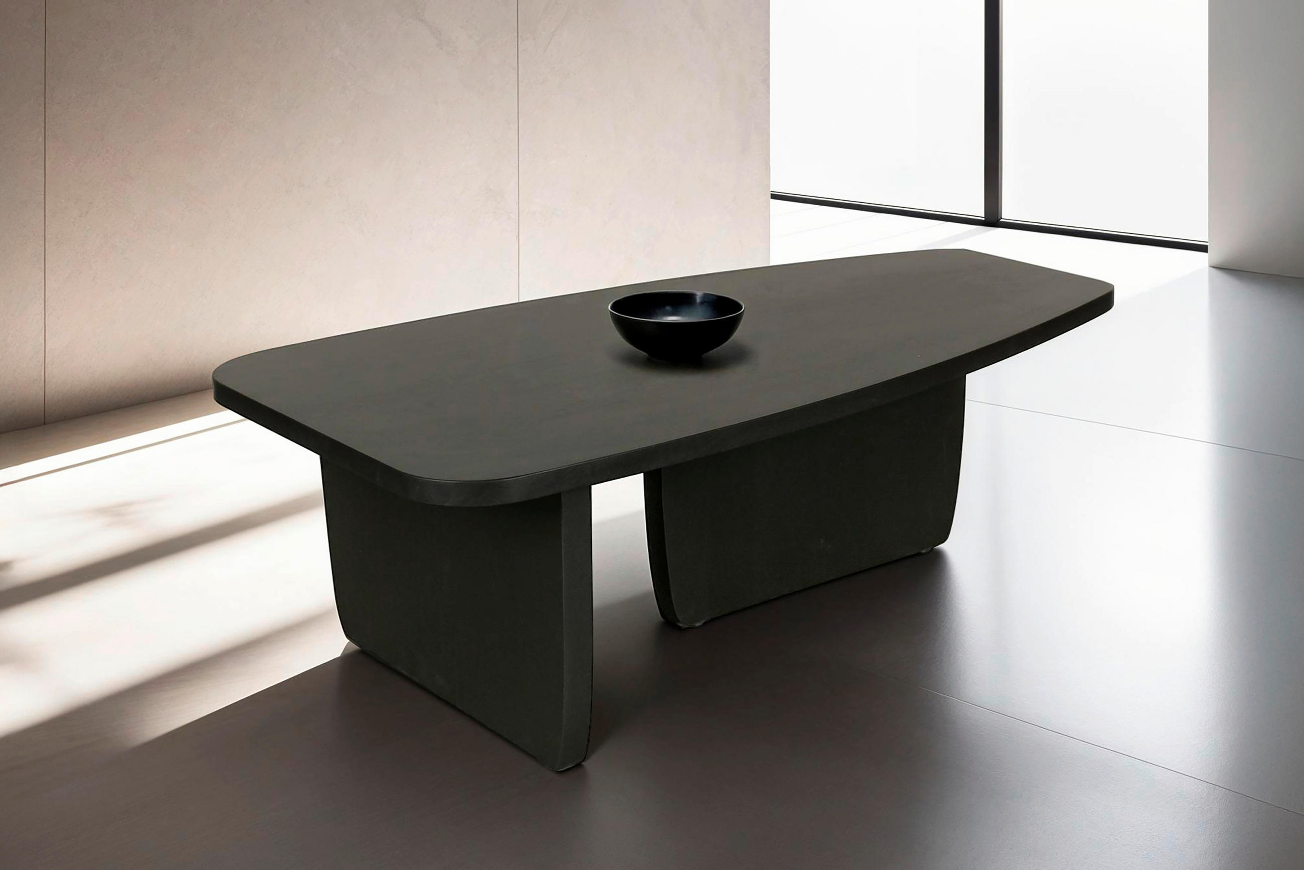 COUCHTISCH Akazie vollmassiv Schwarz  - Schwarz, Design, Holz (115/60/36,5cm) - MID.YOU