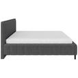 POLSTERBETT gepolstertes Kopfteil, Lattenrost, Bettkasten Anthrazit 180/200 cm  - Anthrazit/Schwarz, Design, Holz/Textil (180/200cm) - Carryhome