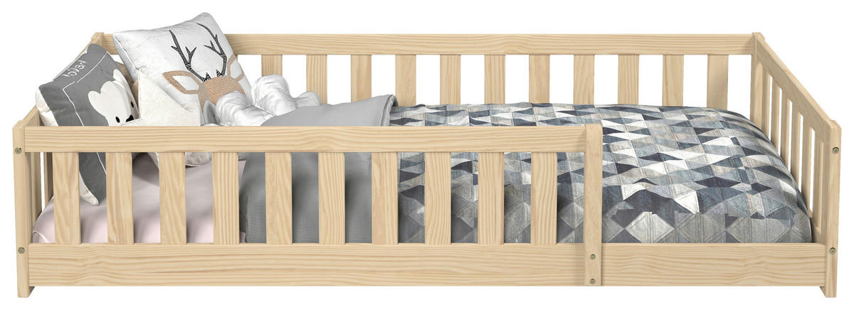 BODENBETT. 90/200 cm  in Naturfarben  - Naturfarben, MODERN, Holz/Holzwerkstoff (90/200cm) - P & B