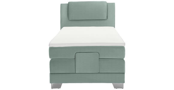BOXSPRINGBETT 100/200 cm in Petrol - Silberfarben/Petrol, KONVENTIONELL, Kunststoff/Textil (100/200cm) - Esposa