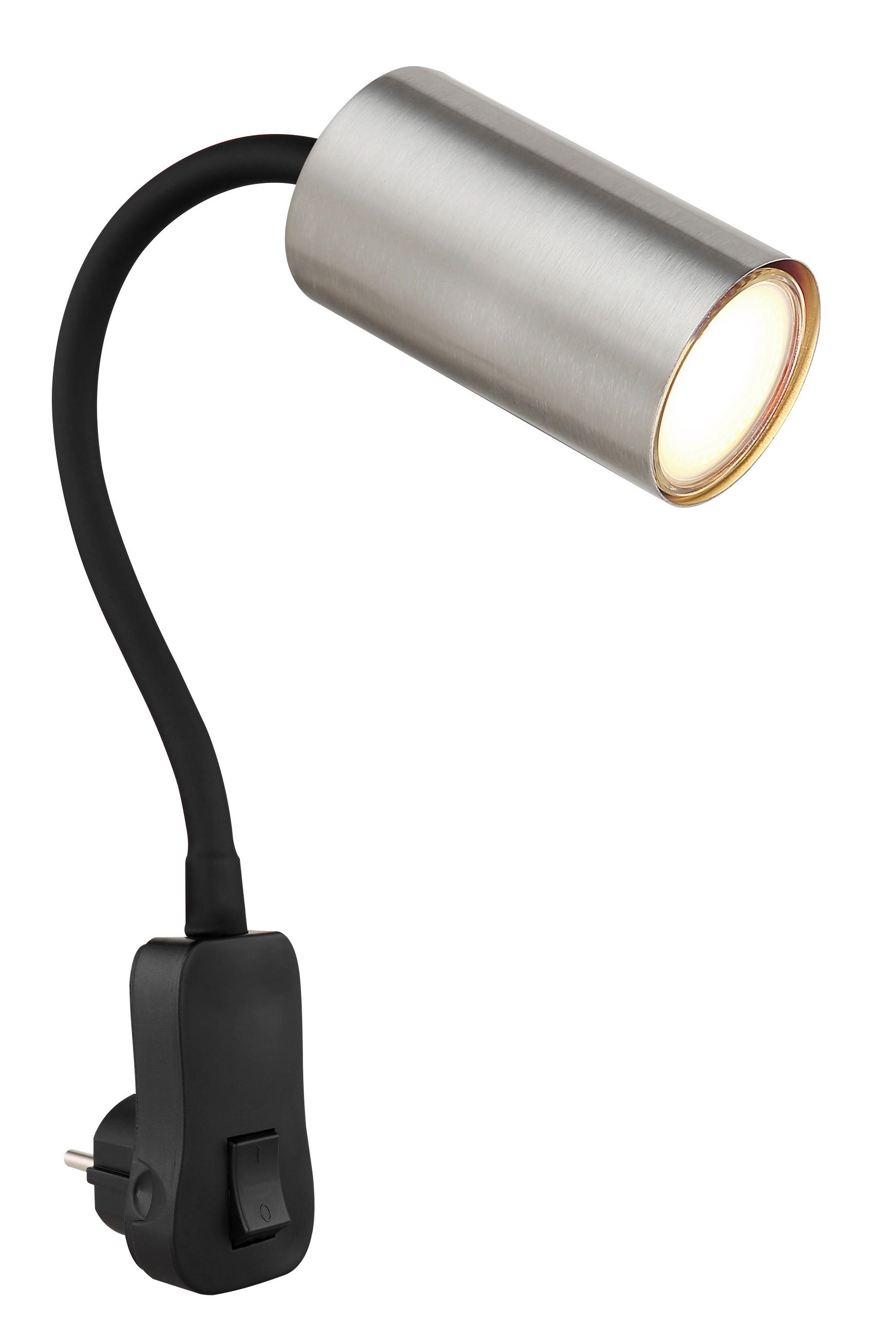 WANDLEUCHTE 5,5/32/43 cm   - Schwarz/Nickelfarben, Basics, Kunststoff/Metall (5,5/32/43cm) - Globo