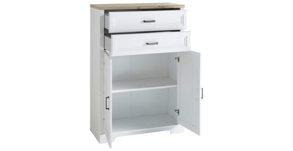 KOMMODE , 86/127/38 cm, 2 Schublade(n)  - Eiche Artisan/Pinienfarben, KONVENTIONELL, Holzwerkstoff/Metall (86/127/38cm) - Carryhome