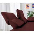 RÉCAMIERE in Echtleder Rot  - Chromfarben/Rot, Design, Leder/Metall (209/85-109/95-16cm) - Dieter Knoll