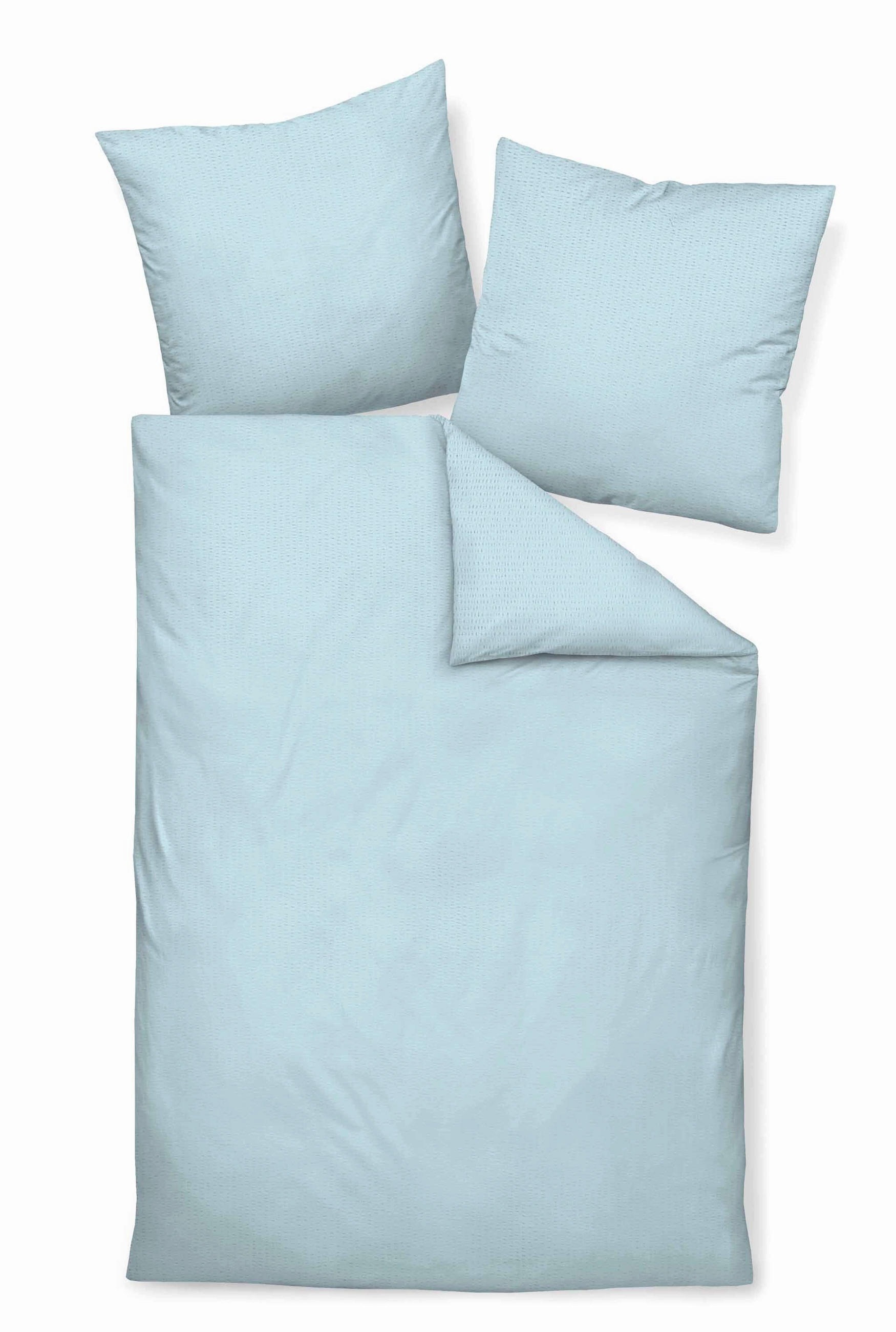 BETTWÄSCHE Seersucker 200/200 cm  - Blau, Basics, Textil (200/200cm) - Janine