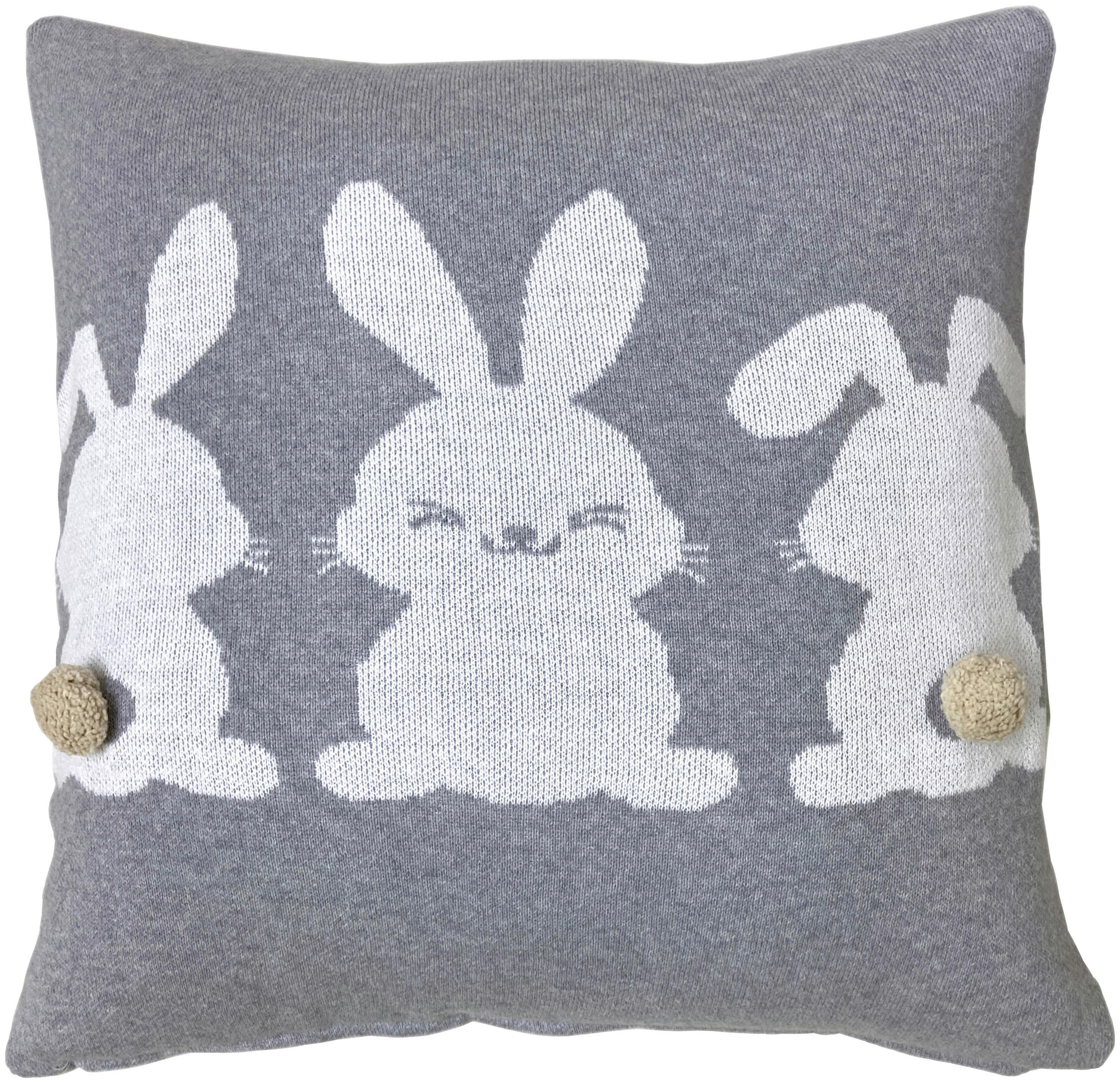 PÁRNAHUZAT 48/48 cm  - elefántcsont/szürke, textil (48/48cm) - Esposa