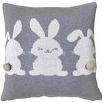 KISSENHÜLLE 48/48 cm  - Elfenbein/Grau, Textil (48/48cm) - Esposa