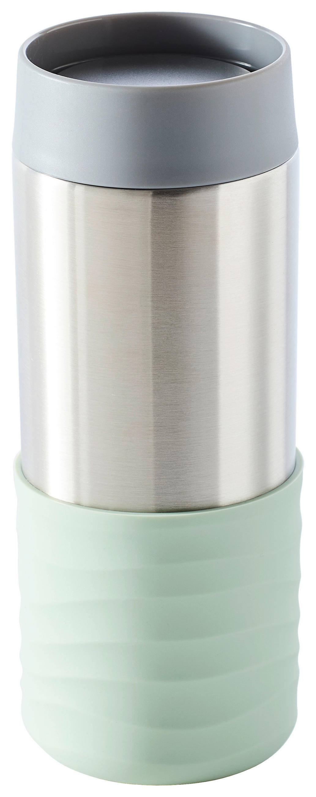 THERMOBECHER 0.35 l  - Edelstahlfarben/Hellgrau, Trend, Kunststoff/Metall (7,1/18,2cm) - Homeware Profession.