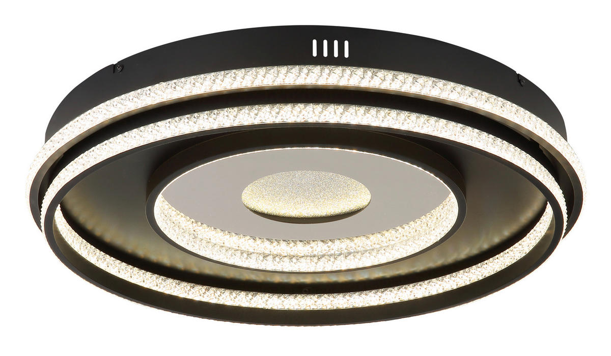 LED-HÄNGLAMPA MARSH 60/12-120 cm  - klar/svart, Design, metall/plast (60/12-120cm) - Globo