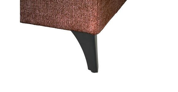 WOHNLANDSCHAFT Rot Chenille  - Rot/Schwarz, KONVENTIONELL, Textil/Metall (188/340/160cm) - Xora
