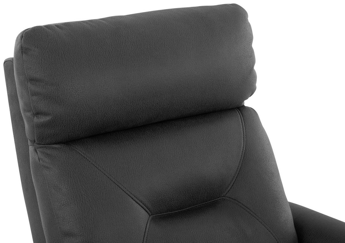 SITZGARNITUR Mikrofaser Grau  - Schwarz/Grau, Design, Textil/Metall - Livetastic