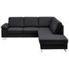 ECKSOFA  in Echtleder Anthrazit  248/235 cm  - Anthrazit/Alufarben, Design, Leder/Metall (248/235cm) - Beldomo Premium
