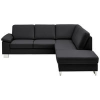 ECKSOFA  in Echtleder Anthrazit  248/235 cm  - Anthrazit/Alufarben, Design, Leder/Metall (248/235cm) - Beldomo Premium