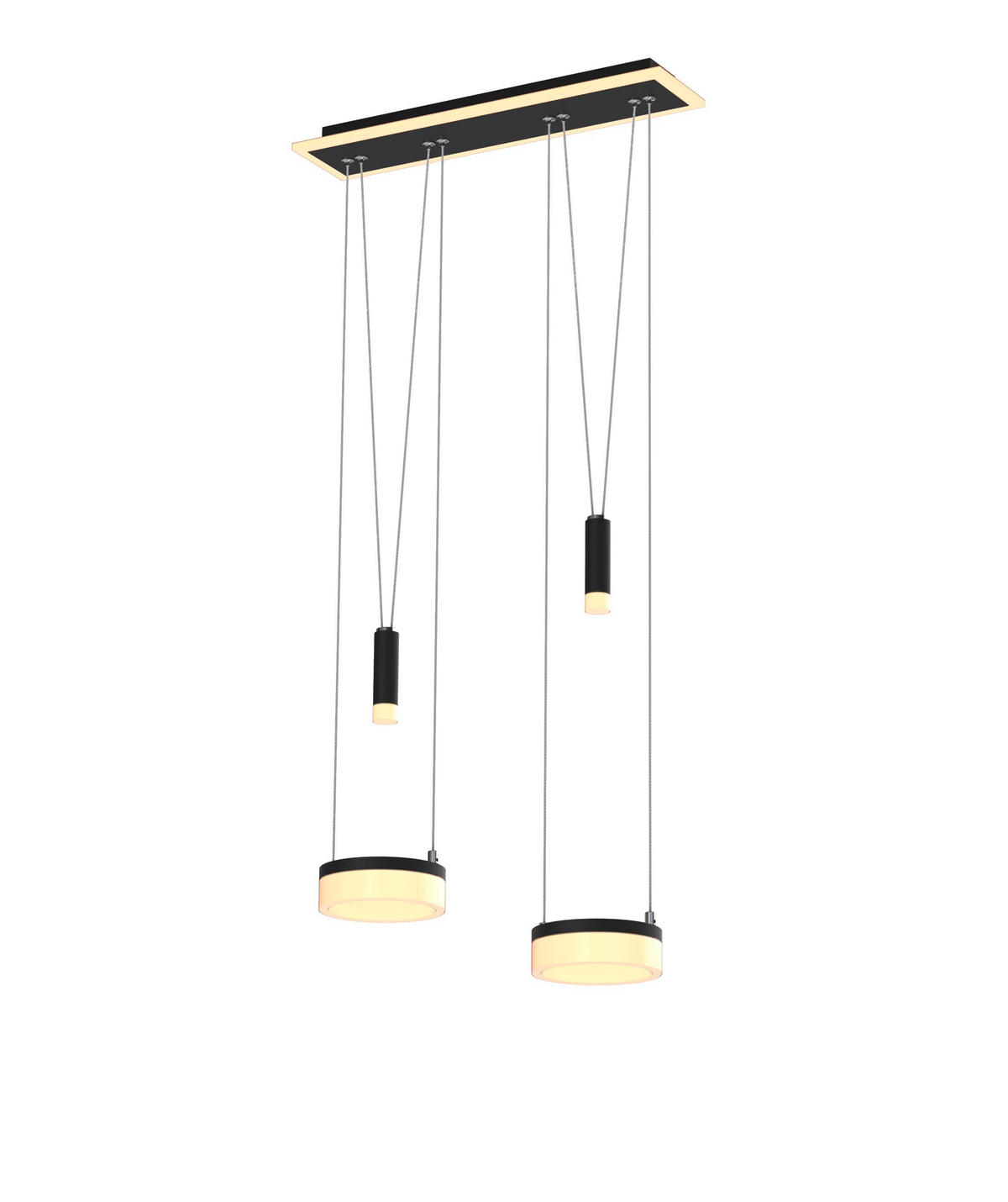 LAMPĂ SUSPENDATĂ CU LED 52/15/150 cm  - negru, Design, plastic/metal (52/15/150cm) - Wofi