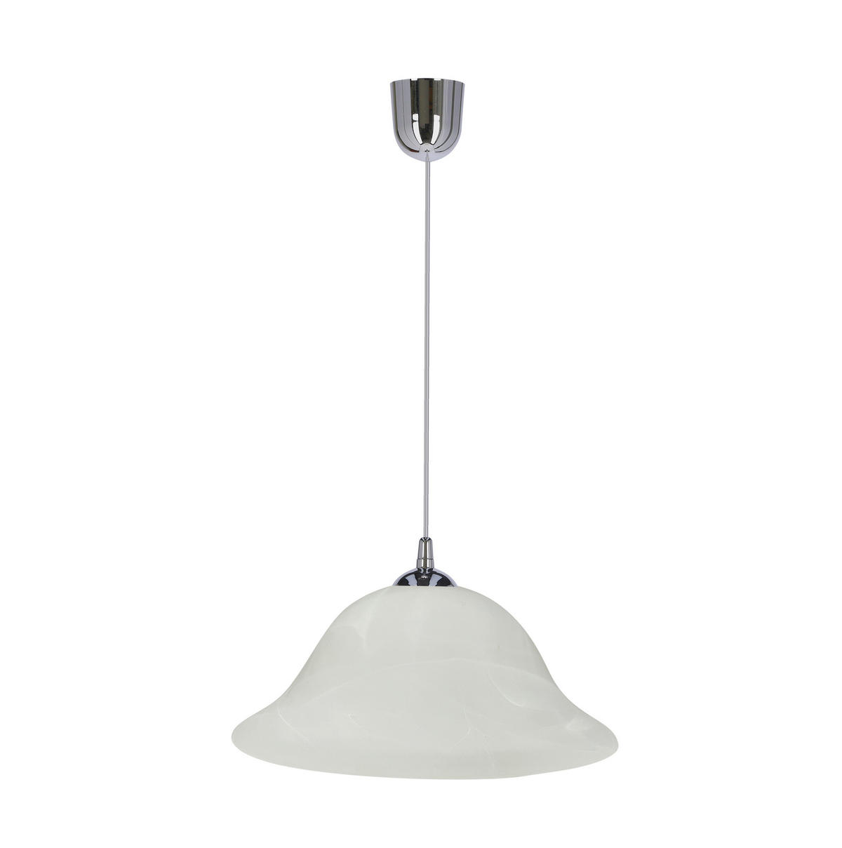 PENDELLEUCHTE 25/25/70 cm  - Chromfarben/Alabasterfarben, KONVENTIONELL, Metall (25/25/70cm)