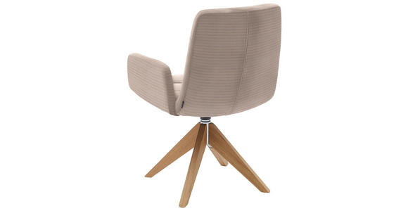 ARMLEHNSTUHL  in Cord  - Taupe/Naturfarben, Design, Holz/Textil (61/88/66cm) - Dieter Knoll