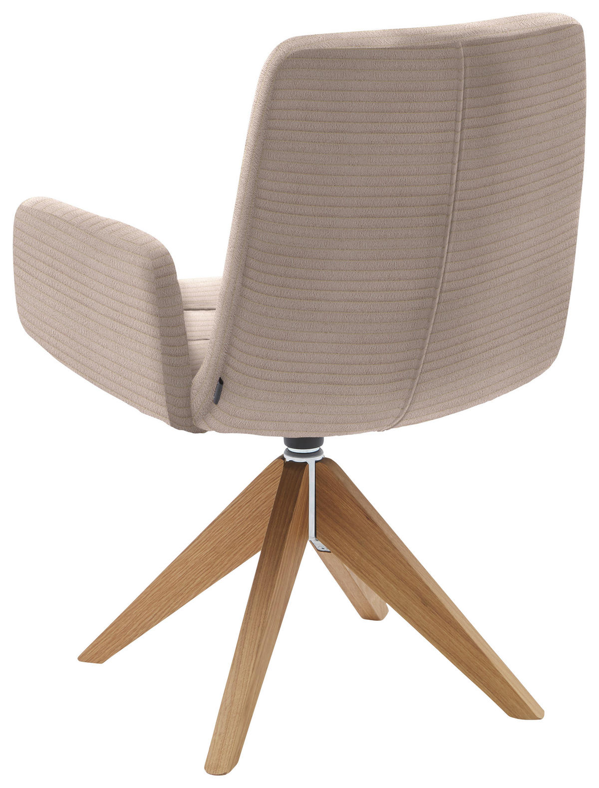 ARMLEHNSTUHL - Taupe/Naturfarben, Design, Holz/Textil (61/88/66cm) - Dieter Knoll