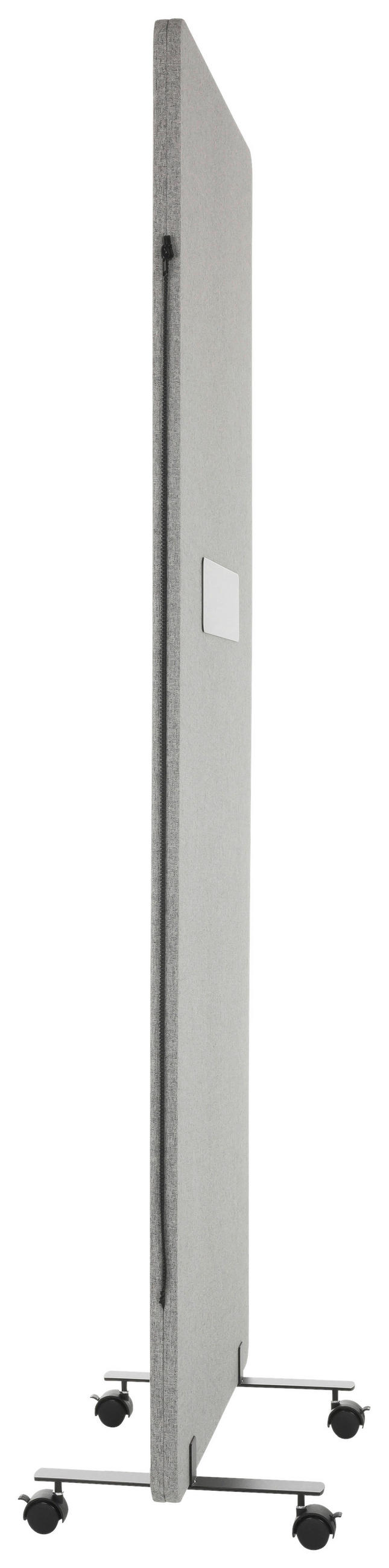 TRENNWAND Kunststoff, Textil, Metall Hellgrau, Klar  - Klar/Hellgrau, Basics, Kunststoff/Textil (60/177/3cm) - MID.YOU