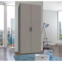 FALTTÜRENSCHRANK  in Graphitfarben, Grau, Sahara  - Schwarz/Graphitfarben, Design, Holzwerkstoff (100/236/58cm) - Boxxx