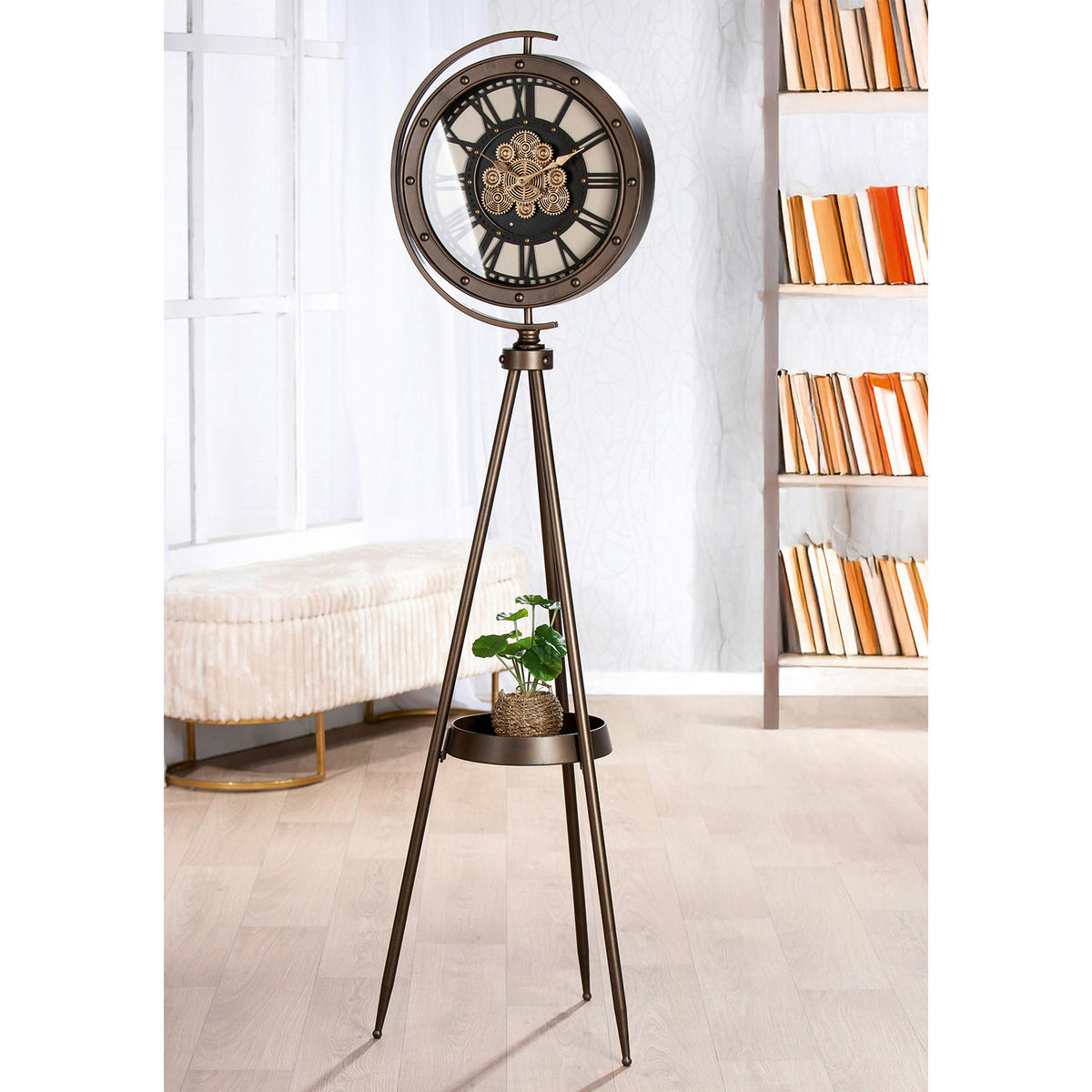 STANDUHR HERITAGE  - Kupferfarben, Basics, Metall (42/163/45cm)