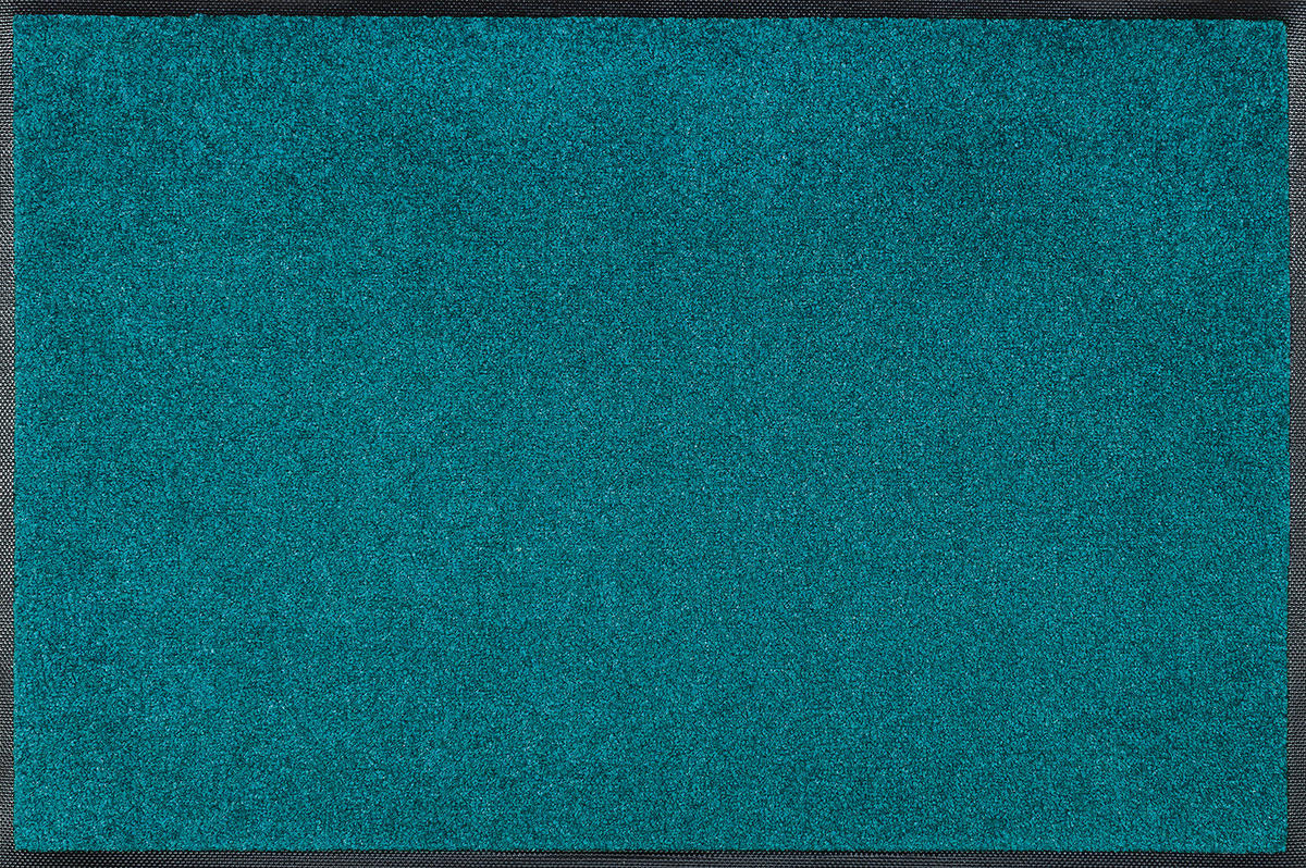 FUßMATTE  60/90 cm  Petrol  - Petrol, KONVENTIONELL, Kunststoff/Textil (60/90cm) - wash+dry