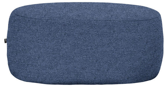 HOCKER in Textil Dunkelblau  - Schwarz/Dunkelblau, MODERN, Kunststoff/Textil (88/43/66cm) - Hom`in