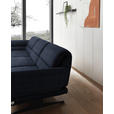 ECKSOFA Dunkelblau Flachgewebe  - Schwarz/Dunkelblau, Design, Textil/Metall (176-217/279-327cm) - Dieter Knoll
