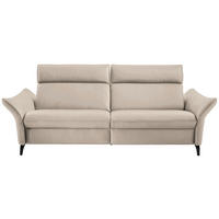 3-SITZER-SOFA in Echtleder Creme  - Anthrazit/Creme, Design, Leder/Metall (224/94/95cm) - Himolla
