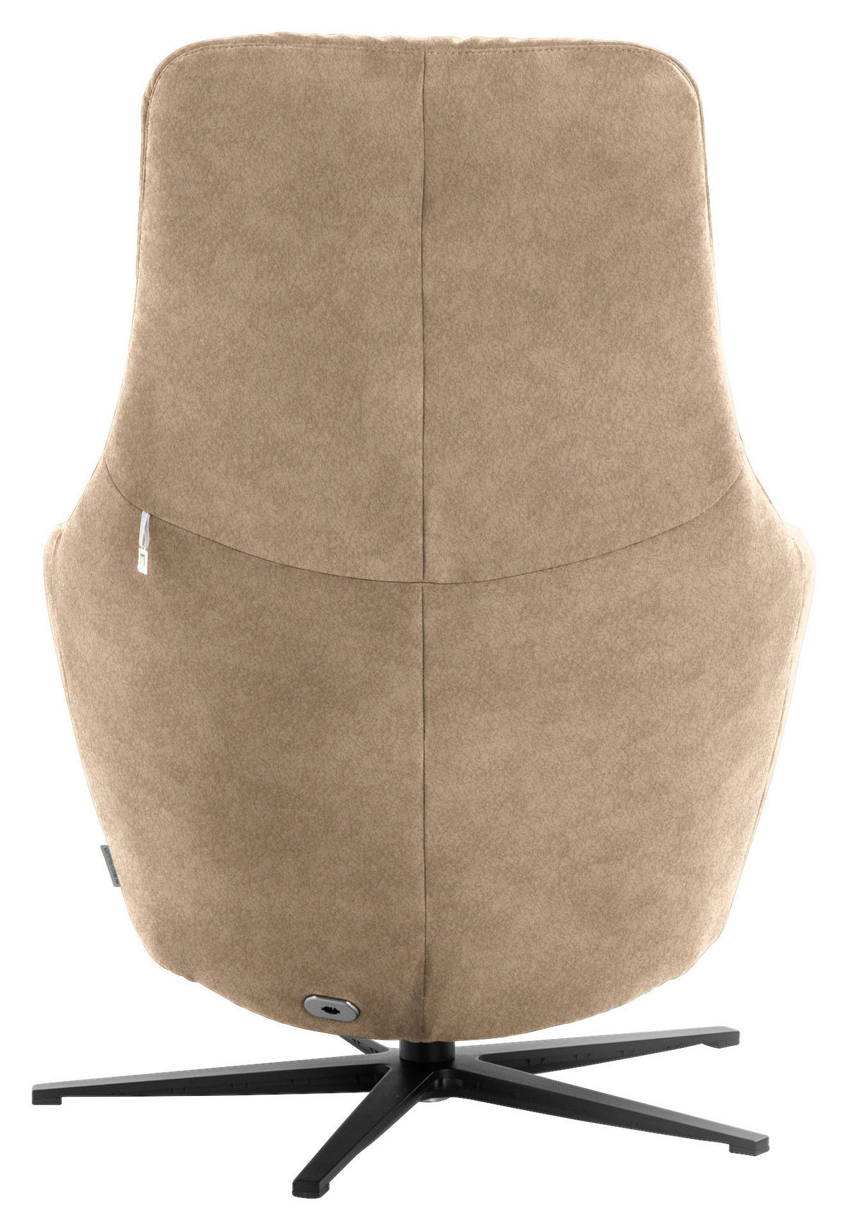 RELAXSESSEL in Textil Sandfarben  - Sandfarben/Schwarz, Design, Textil/Metall (77/108/95cm) - Chilliano